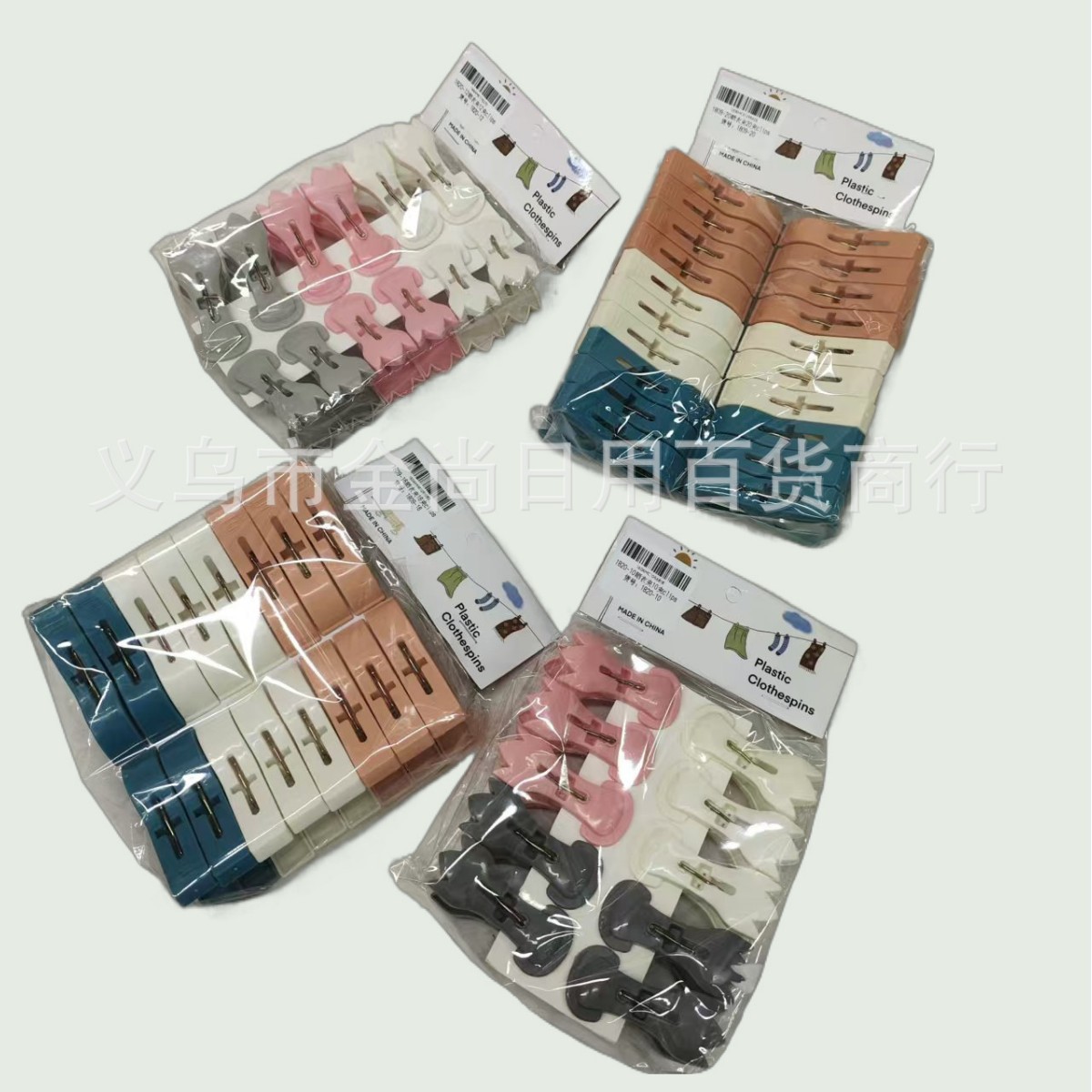Wholesale of 12 thickened plastic strong clamps for clothes drying, windproof clamps, underwear and socks drying clamps Specification image