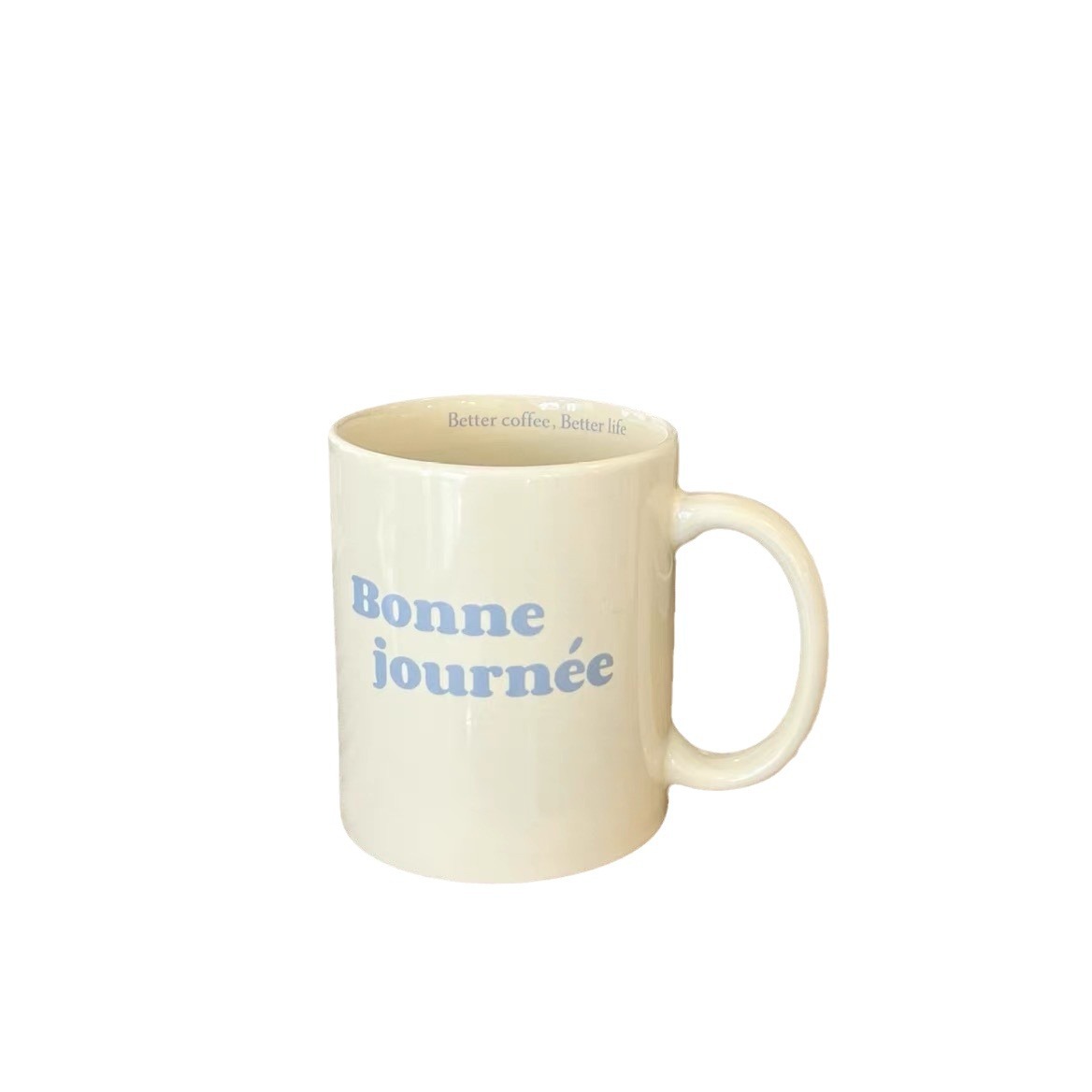 Couple French ceramic cups, ins style, high appearance level - mugs, heat-resistant best friend cups, milk cups, coffee cups Application Scenario