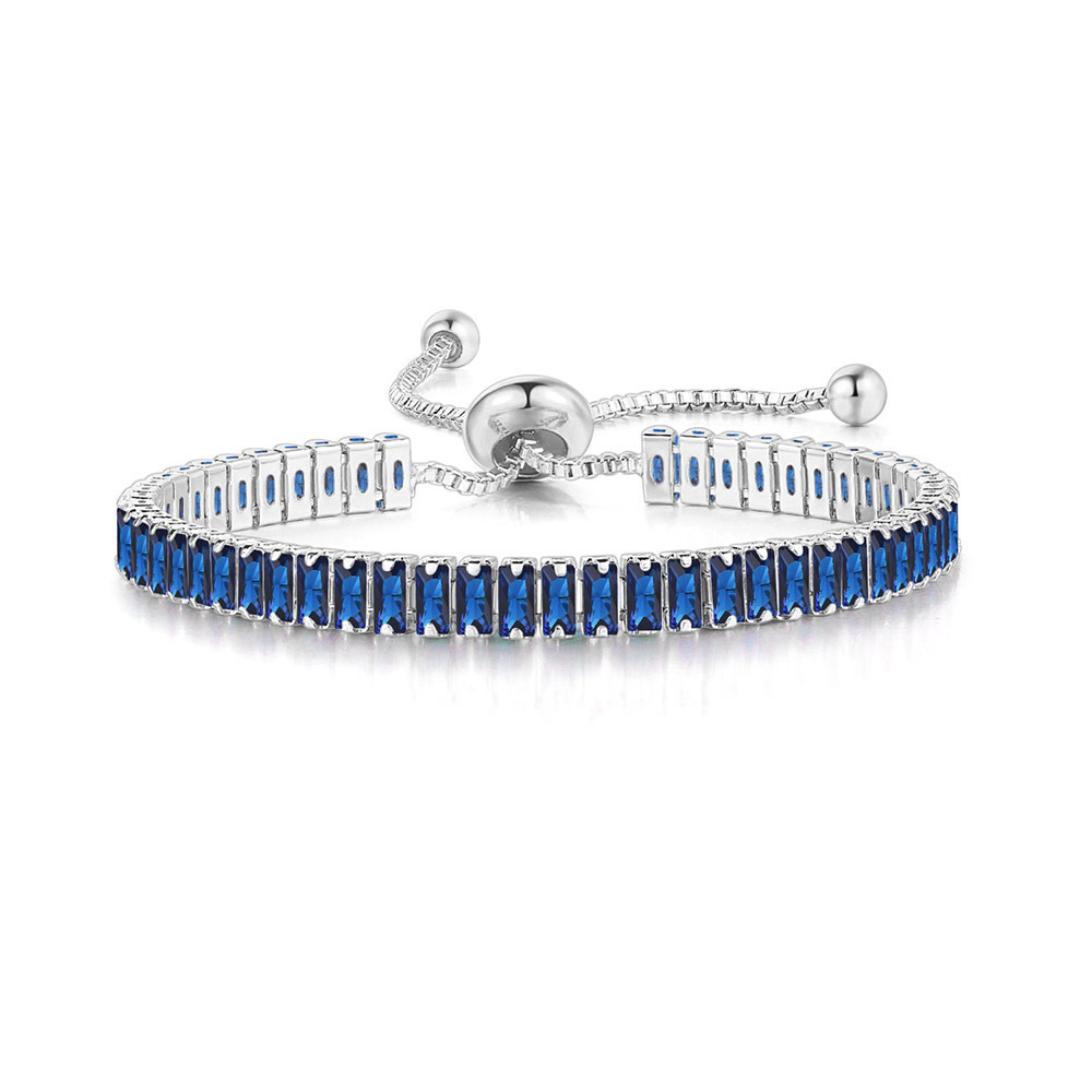 Kashi Jewelry: A popular rectangular zircon bracelet for women in Europe and America, a cross-border bestseller. Adjustable crystal birthstone jewelry Application Scenario