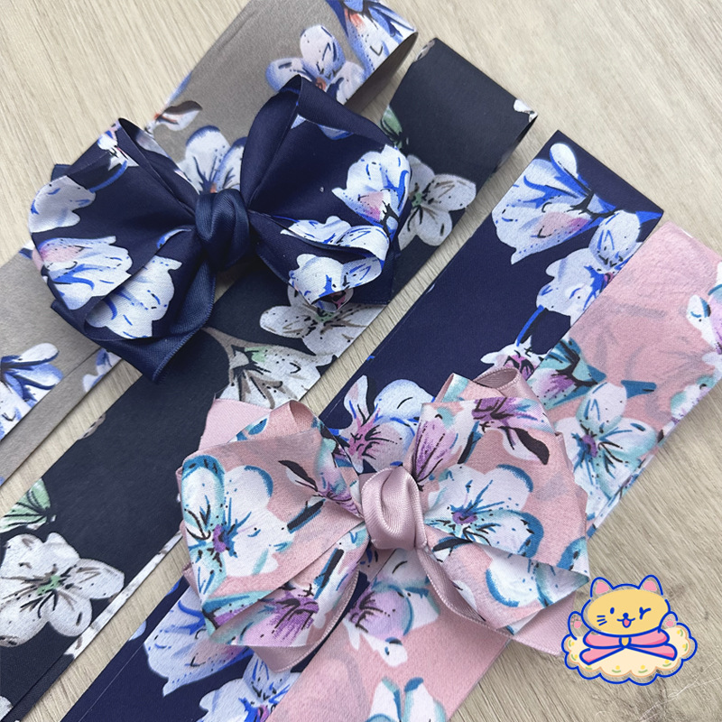 Fresh Large Floral Ribbon Handmade Diy Hair Accessories Bow Material Clothing Straw Hat Accessories Gift Box Flower Packaging Specification drawing