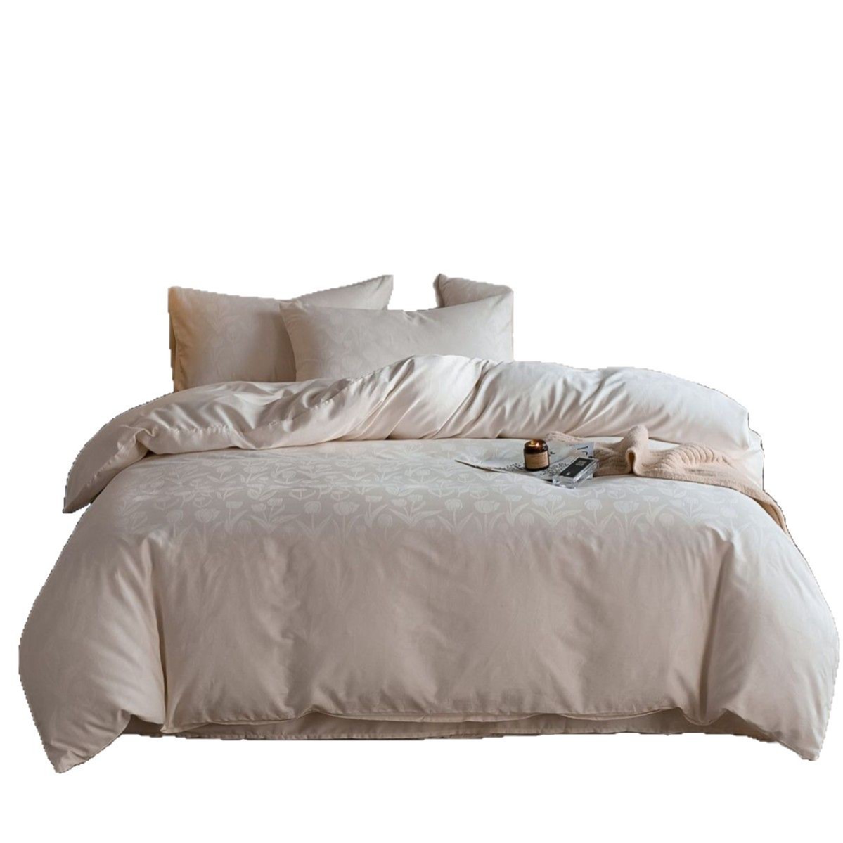 100-piece Xinjiang long-staple cotton all-cotton brocade jacquard four-piece set, high-end light luxury quilt cover and bed cover, pure cotton all-season style Item Picture
