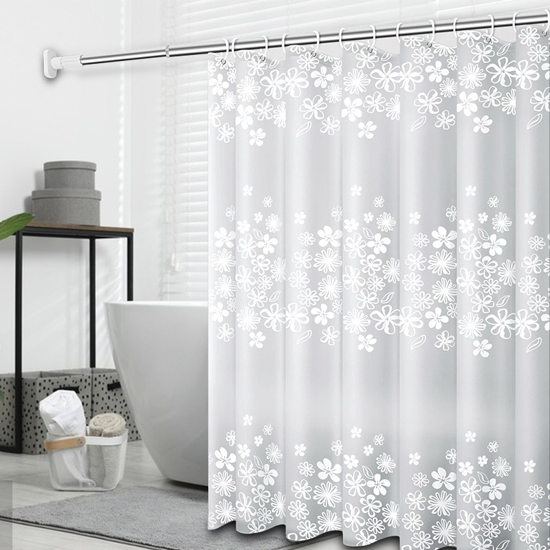 Cross-Border Household Bathroom Shower Curtain Waterproof Curtain Dry And Wet Separation Waterproof And Mildew Resistant Peva Shower Curtain Shade Warm Wholesale details Picture