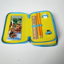 学生用笔帘笔袋 18色彩色铅笔笔袋 PVC创意文具笔袋厂家批发