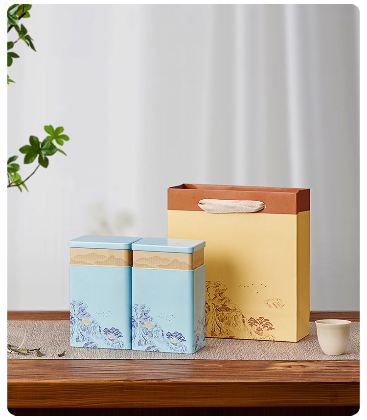 New tea canister, 2.5 jin for black tea and green tea, universal tea tin box, tinplate sealed metal can, empty can pic 9