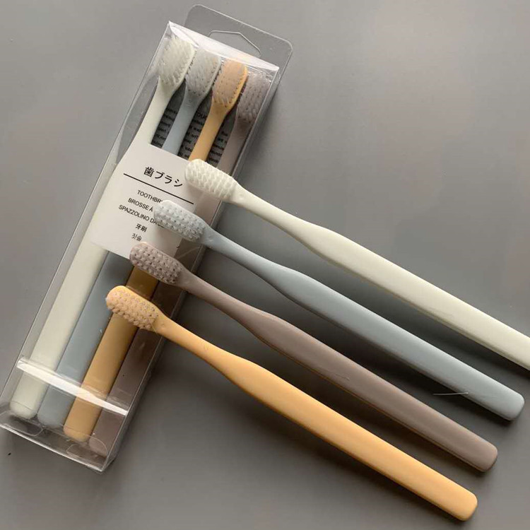 Macaron Japanese No Print 4 Good Products Of The Same Toothbrush Adult Small Head Soft Bristle Toothbrush 4 Family Toothbrush Specification drawing