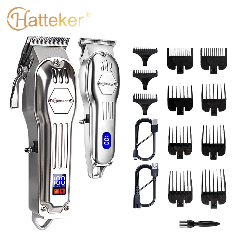 Hatteker Cross Border Professional Hair Clipper Set Hair Salon Electric Clippers Electric Hair Clippers Engraving Oil Hair Clippers full figure