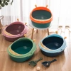 The cat footrest is high with anti-splash edges, the litter box is leak-proof, the cat toilet comes with a cat litter shovel, the semi-enclosed cat litter box is a cat bed Specification image