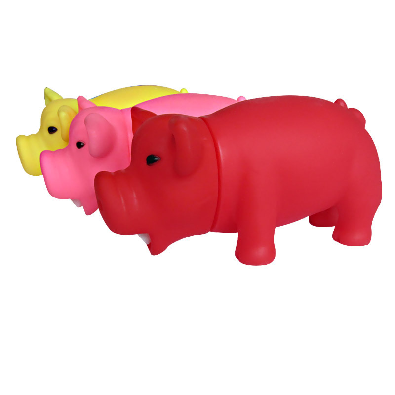 Pet toys, small, screaming pig, vinyl toy, humming pig, teasing and venting pig, durable dog toy Item Picture