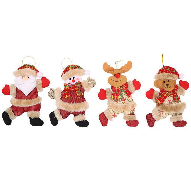 Christmas tree decorations, Christmas Santa Claus, snowman, deer, small pendants, scene decoration, hanging ornaments Application Scenario
