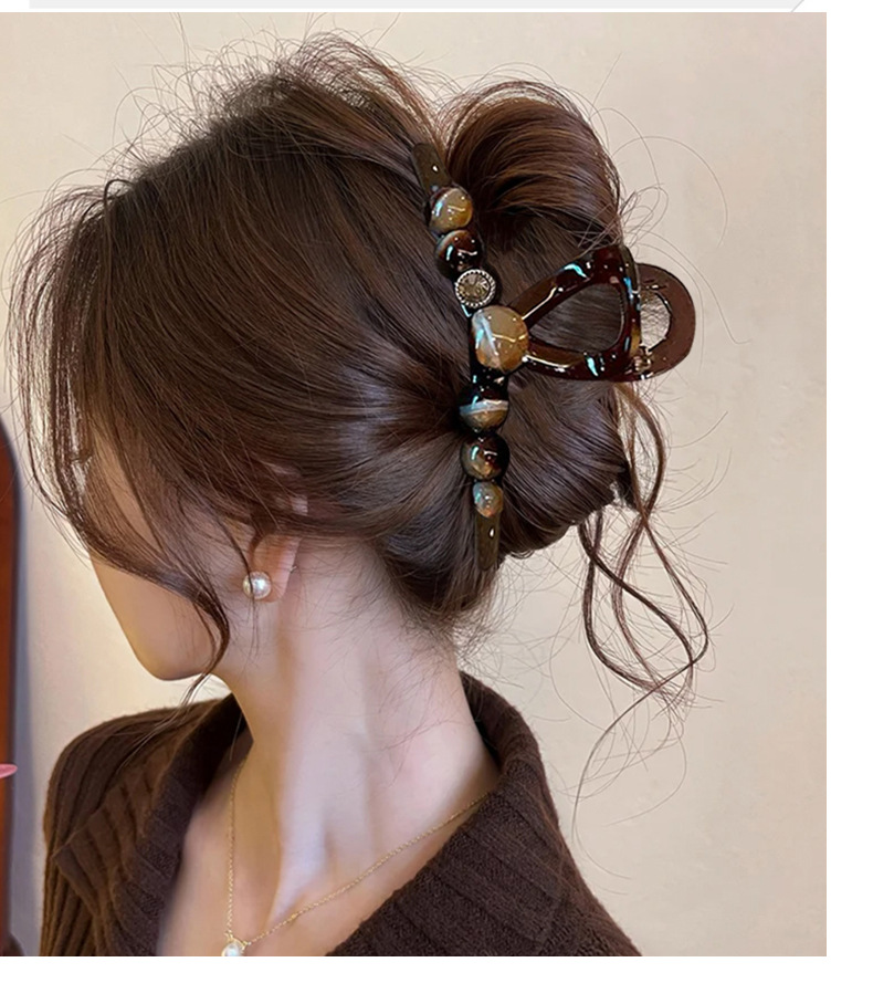 咖色大号抓夹女高级感后脑勺盘发鲨鱼夹子发量多发夹气质发卡头饰详情22