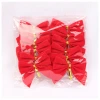 Christmas decoration flocked bow Christmas tree pendant 5.5CM bow Christmas supplies 12/ pack in stock details Picture