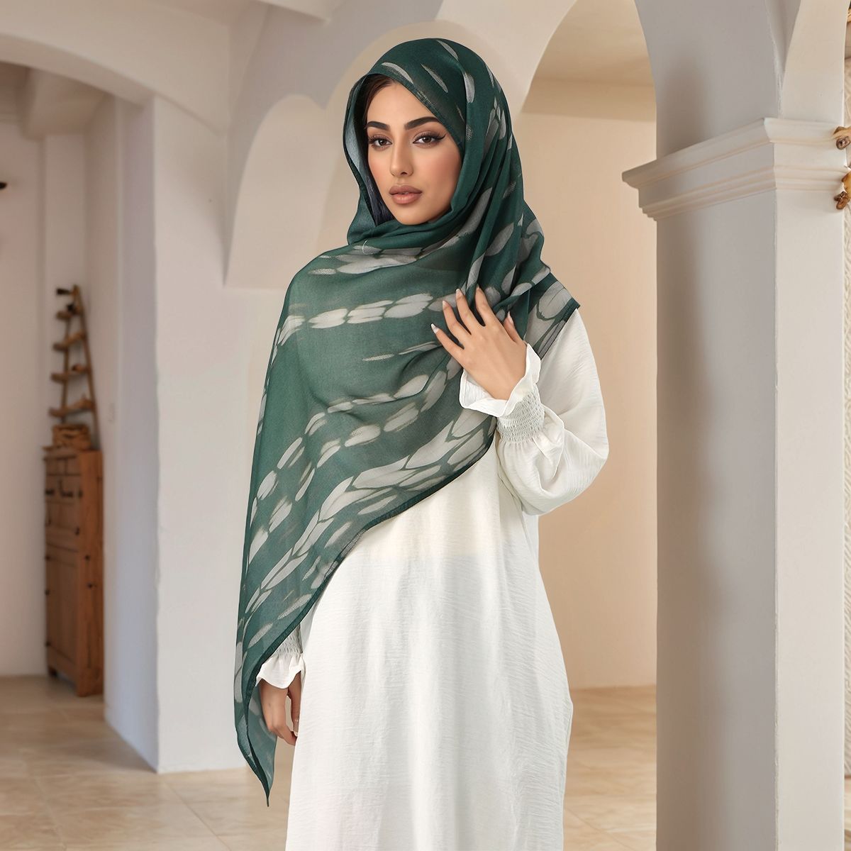 中东热销人棉印花头巾女跨境马来西亚流行民族包头头巾阿拉伯头巾详情11