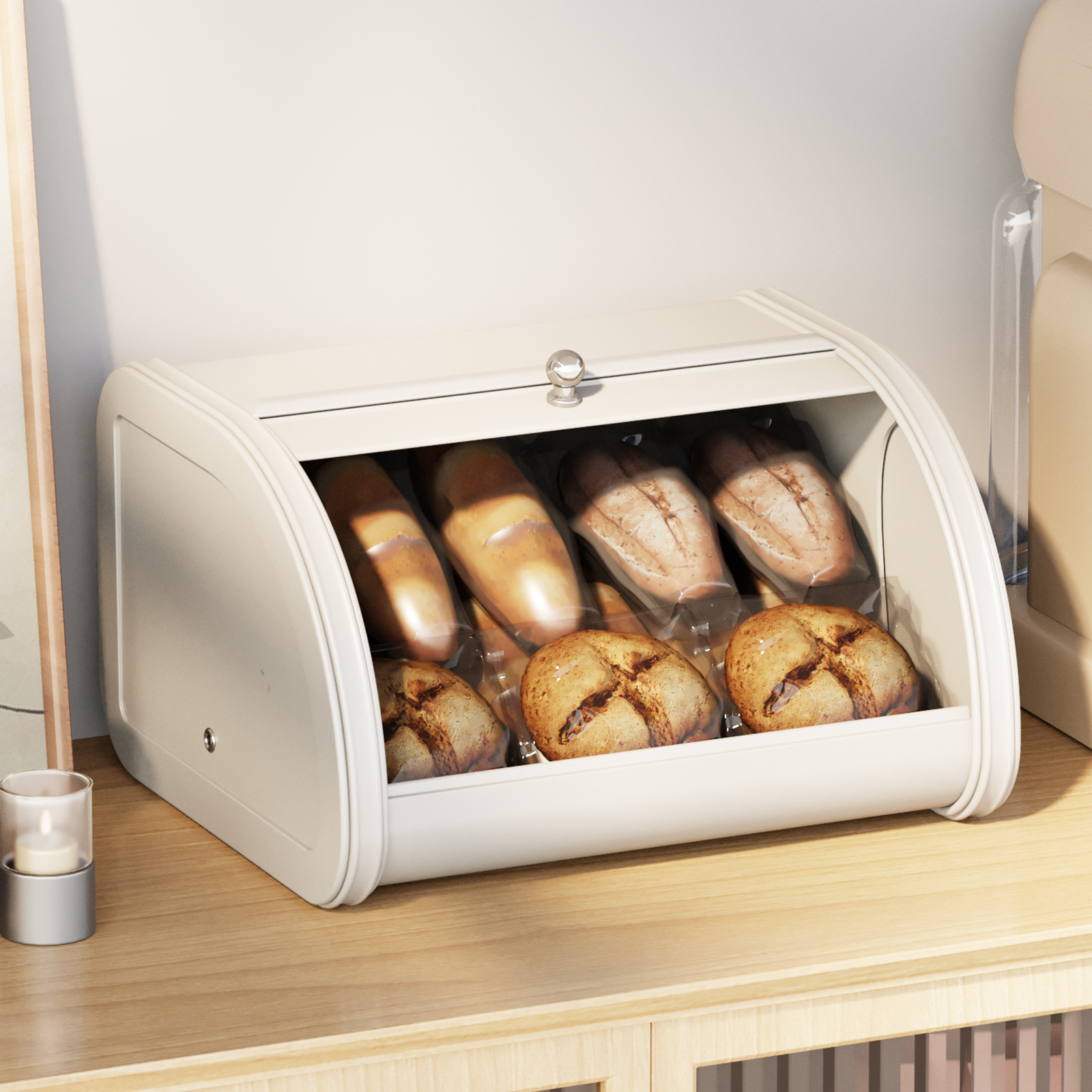 Simple Desktop Mask Storage Box Key Entry Door Snack Shelf With Cover Cosmetics Shelf Household Application Scenario