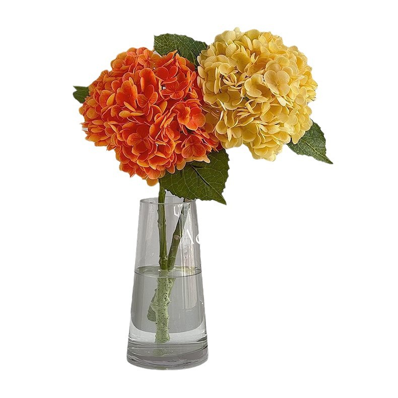 2-leaf hydrangea simulation, high-end simulation flower, moisturizing hydrangea DIY, high-end living room decoration, dining room material Item Picture