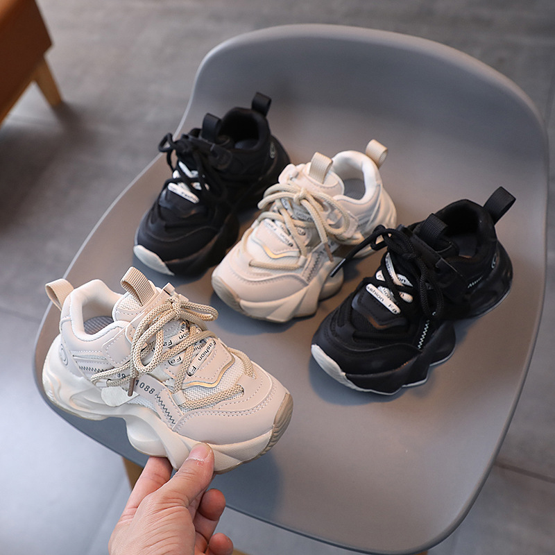 Children's Breathable Dad 2024 Spring and Autumn New Korean version thick-soled anti-slip student casual running shoes for boys and girls