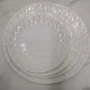 White melamine creative round plates for hotel hot pot, banquet dishes, cold dishes, snacks, plastic flat plates, pastries, commercial use Application Scenario