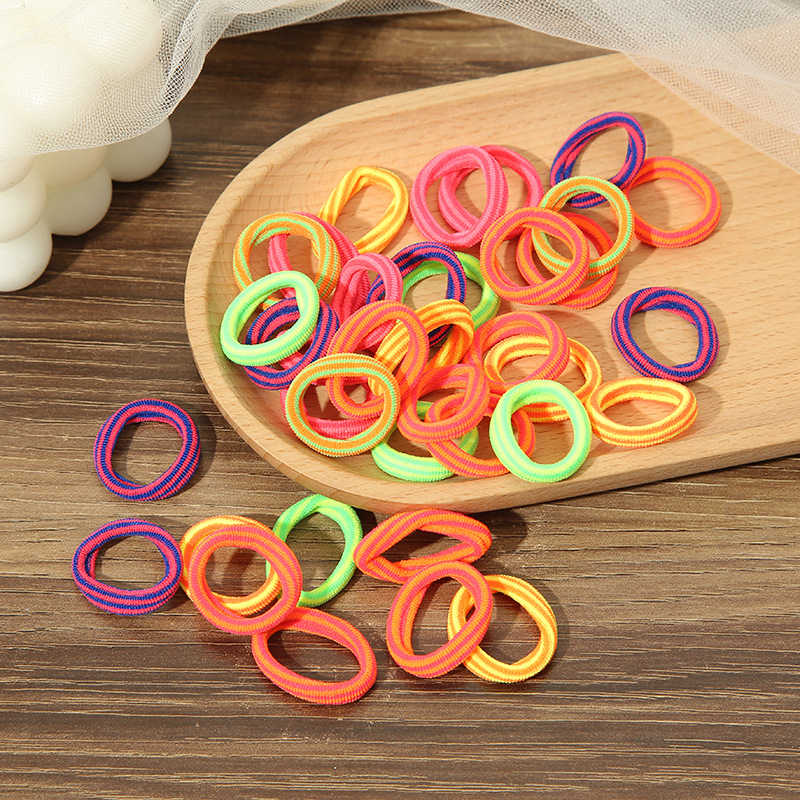 Candy-colored hair bands of various sizes, elastic hair ties, hair bands, straight supply without damaging hair, simple and multi-color hair bands and hair accessories details Picture