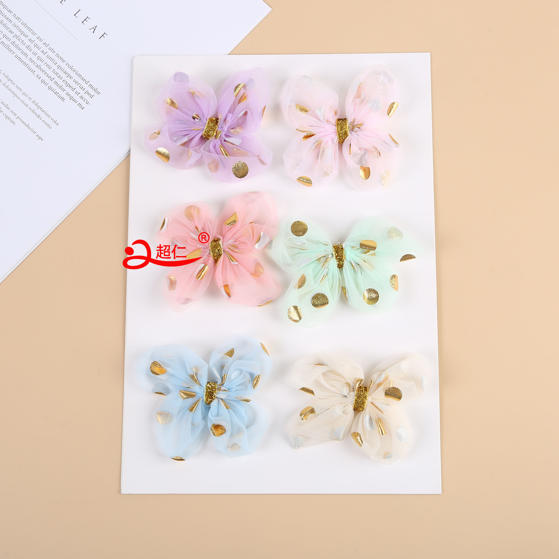 Handmade Bows Japanese And Korean Style Hair Accessories Gift Clothing Accessories Mesh Gold Sequin Bows Can Be Made