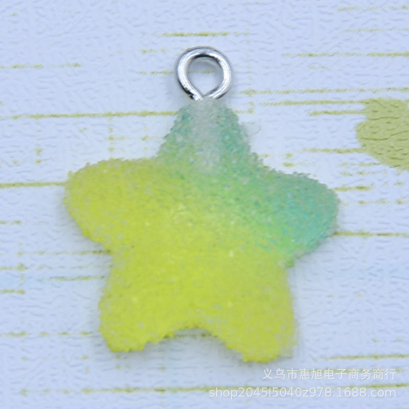 Gradient Soft Glue Star Earrings Earring Bag Keychain Cream Glue Phone Case Pendant Diy Accessories Accessories Specification drawing