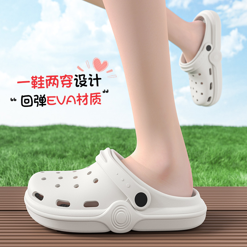 Crocs Women Summer Wear Net Red Beach Sandals Soft Soles Non-Slip 2024 New Lightweight Baotou Sandals Men Application Scenario