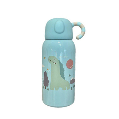 316 Stainless Steel Water Bottle For Primary School Students School Gift Strap Cloth Cover With Spring Cap Straw Water Cup Children's Thermos Cup Item Picture