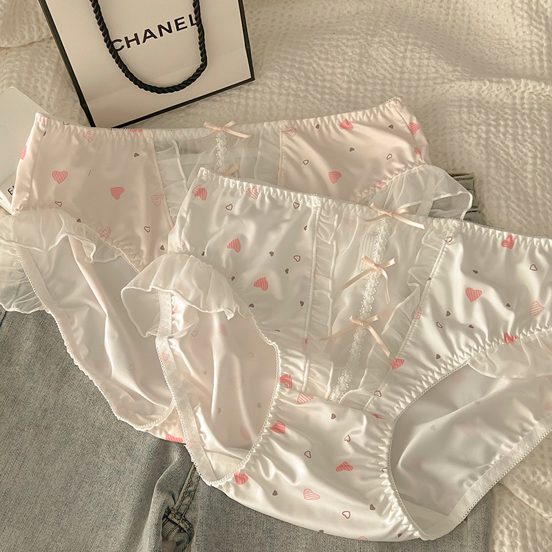 Women's Panties Flanged Super Light Medium High Waist Fat Mm200 Pounds Network Red Universal Hip Lift Belly Briefs