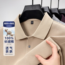 高级感男士polo衫短袖立领休闲高档半拉链冰丝t恤男商务男装衣服详情5