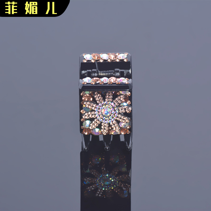 批发韩版发夹小号抓夹盘发气质镶钻后脑勺盘发头饰发饰厂家批发