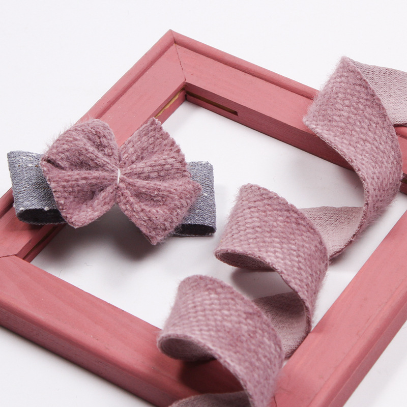 diy vertical striped autumn and winter faux mink plush webbing, bow ribbon, soft twill ribbon, clothing accessories Specification image