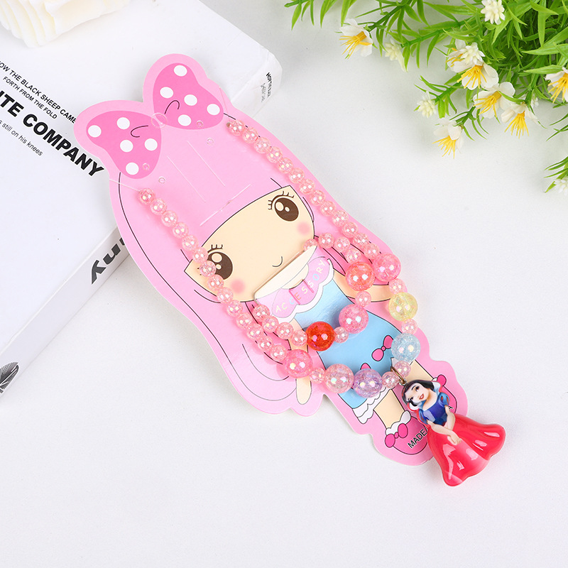 儿童项链/发光套装/卡通珠子/破碎珠子/手链公主/夜光珠子/地摊饰品/夜光饰品产品图