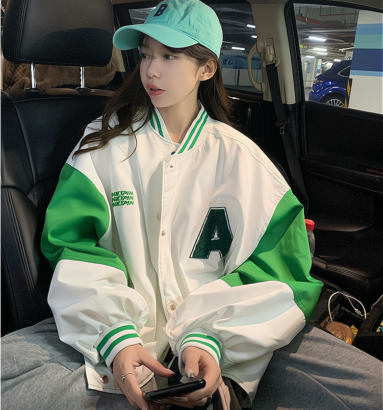 早秋减龄时尚女装棒球服小香风外套气质减龄宽松印花字母上衣批发