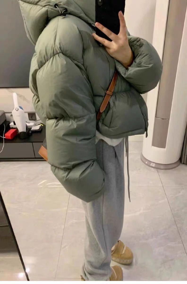 短款羽绒服女2025新款韩版小个子高腰加厚宽松面包服白鸭绒冬外套详情10