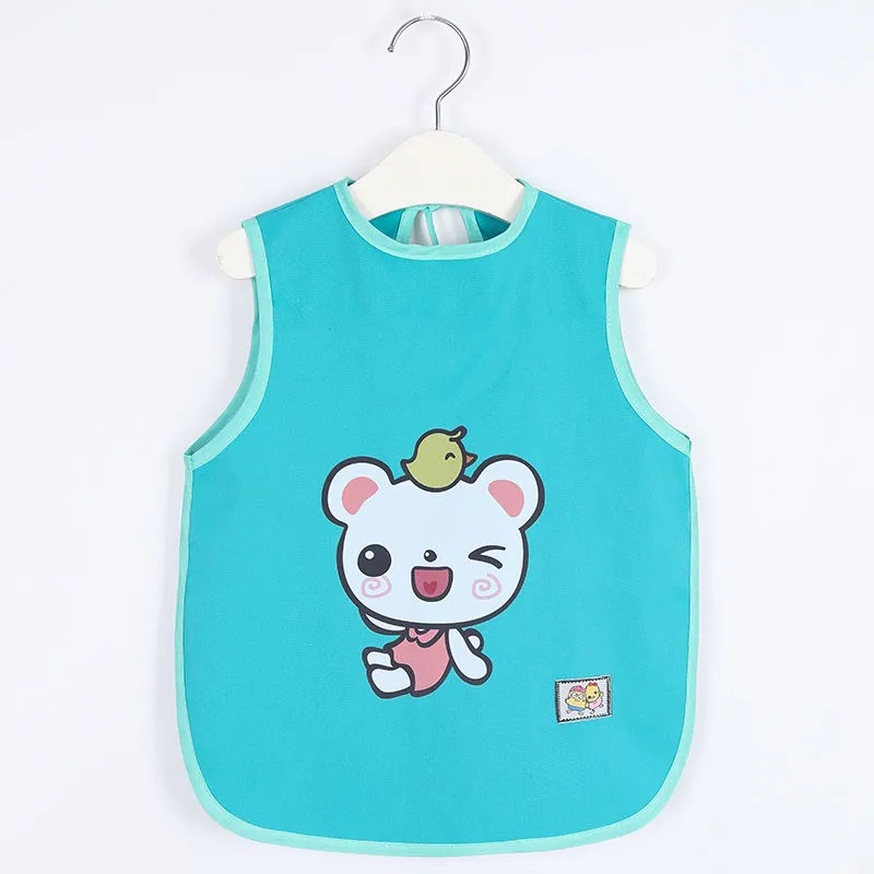 Baby vest-style waterproof princess smock, sleeveless, reversible for children and infants, summer dining bib, thin, breathable and cute details Picture