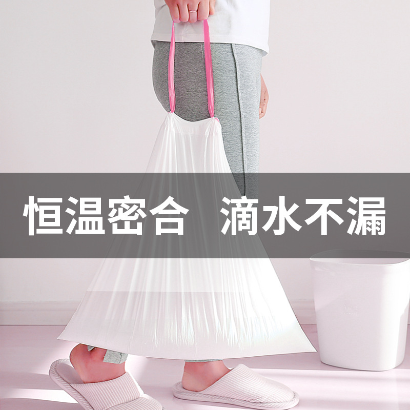 Wholesale medium-sized colored black drawstring garbage bags with thickened hand-held drawstring, brand new for home, office and kitchen use Specification image