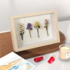 Light painting, hollow photo frame, picture frame wholesale, three-dimensional dried flower frame, display stand, decorative item, solid wood photo frame, diy frame, wall hanging details Picture