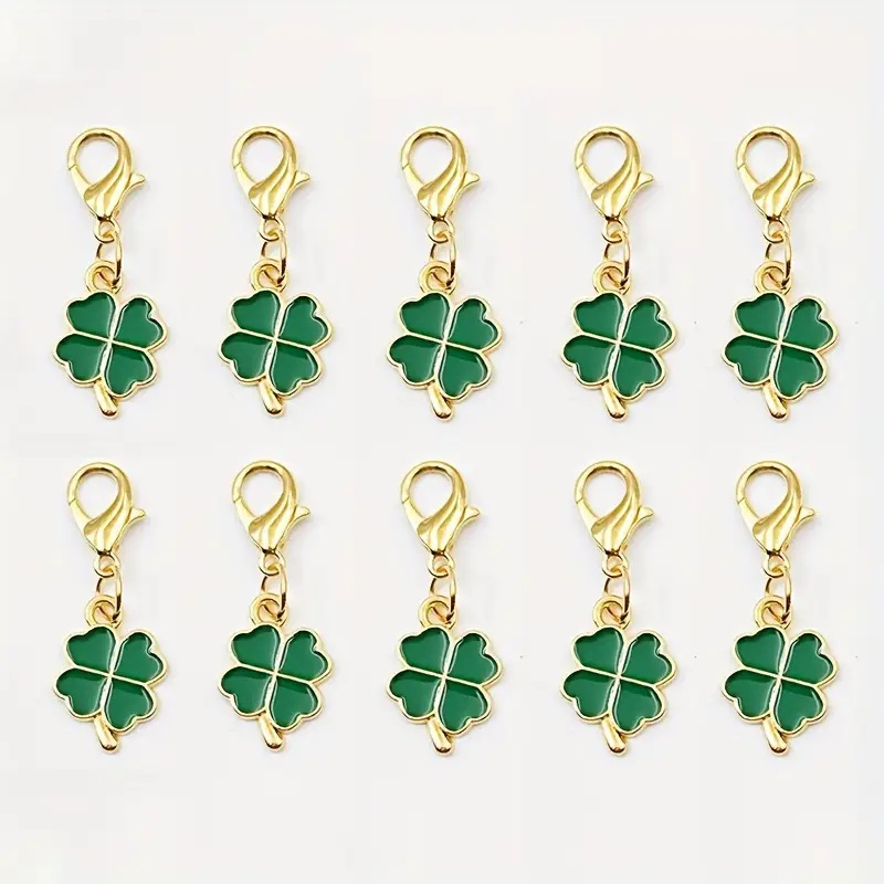 四叶草跨境滴油diy饰品配件手链耳饰项链挂件吊坠合金配饰钥匙扣详情8