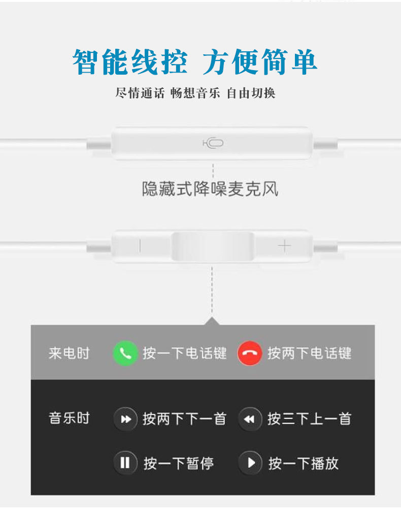 The Aifei Mei headphones are suitable for Apple iPhone Digital type-c wired control high-quality singing headphones pic 3
