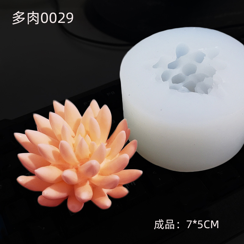 DIY succulent cactus plant silicone mold cake decoration aromatherapy plaster resin baking tools candles Application Scenario