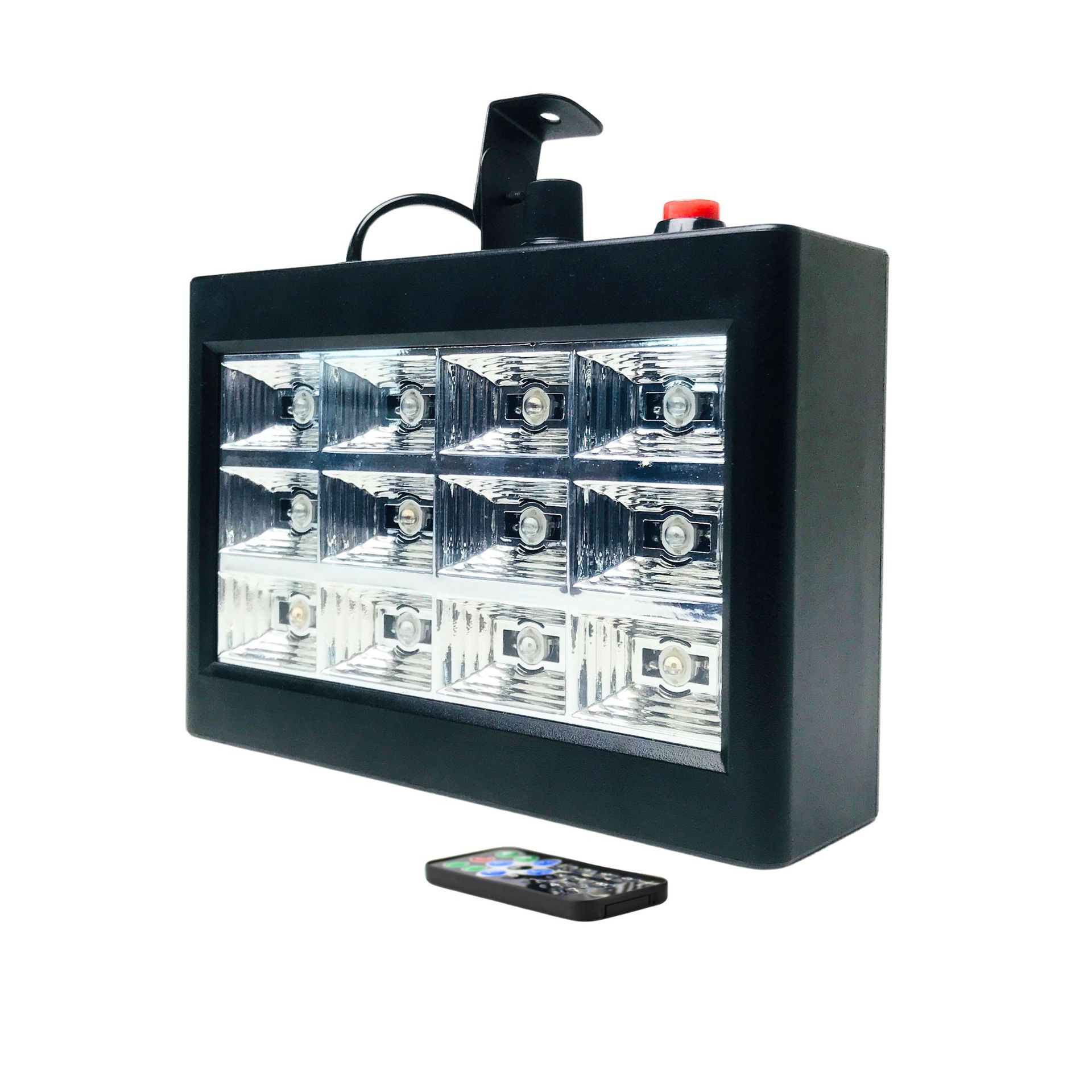 Manufacturers Wholesale Led Grille 12 Three-Color Voice Control Self-Walking Strobe Lights Ktv Bar Stage Strobe Lights