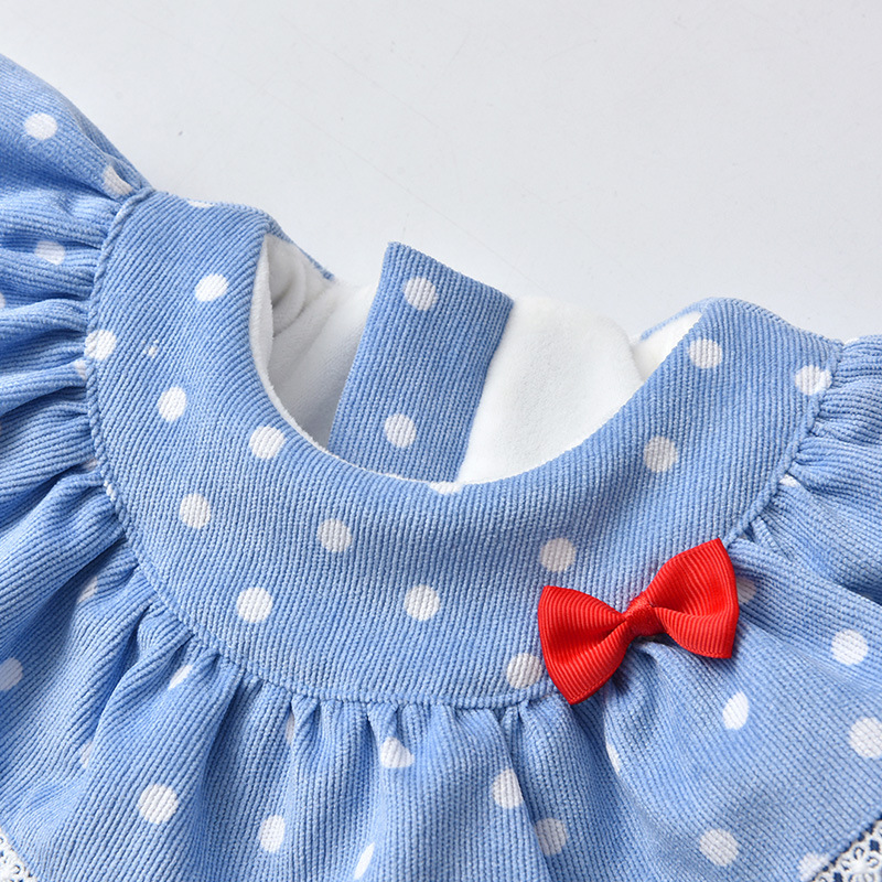 Girls' dress for autumn and winter with fleece, cute princess dress for baby, popular winter dress for little girls Specification image