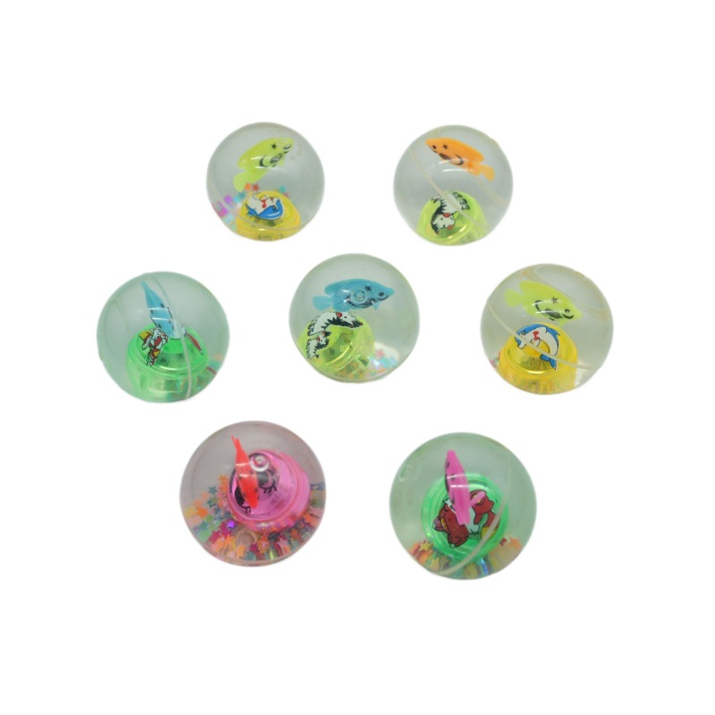 Glittering bouncy balls, children's luminous toys, kids' balls, glittering jumping crystal balls, small toys for night market stalls Item Picture