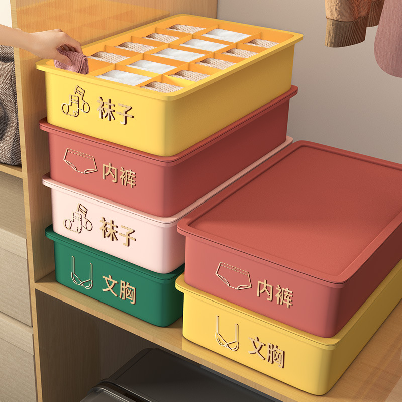 Yzt 3023 Plastic Storage Box Household Bra Underwear Sock Box Drawer Type Clothing Storage Underwear Box Application Scenario
