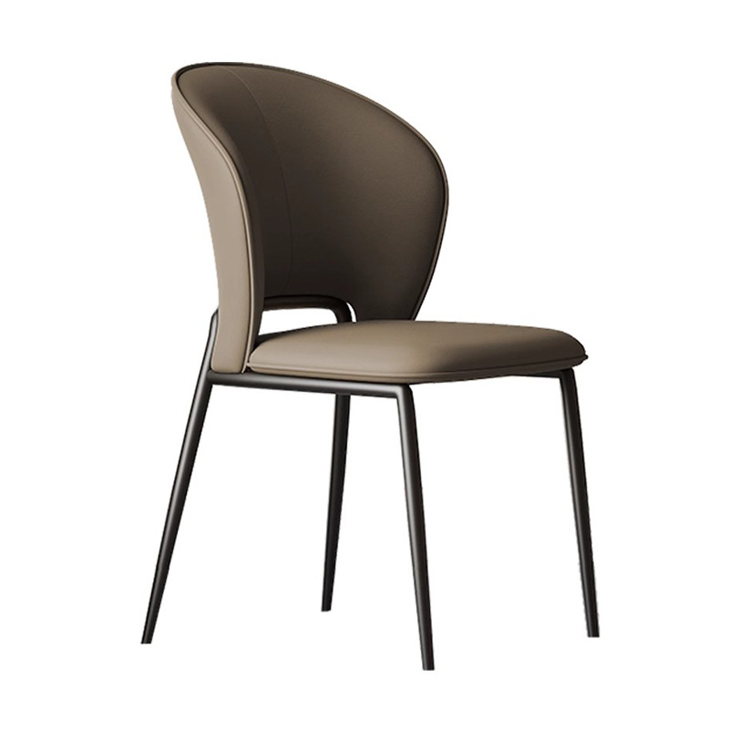 Light luxury dining chairs, home Italian minimalist high-end style hotel negotiation chairs, restaurant chairs, simple dining tables, leather stools Item Picture