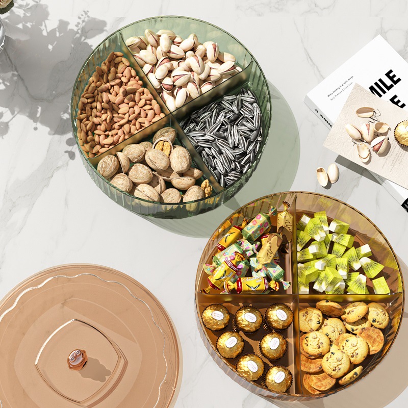Fruit tray Home living room coffee table light luxury dry fruit tray high-grade melon seeds candy storage box snack nut tray 01012BD8815 Specification drawing