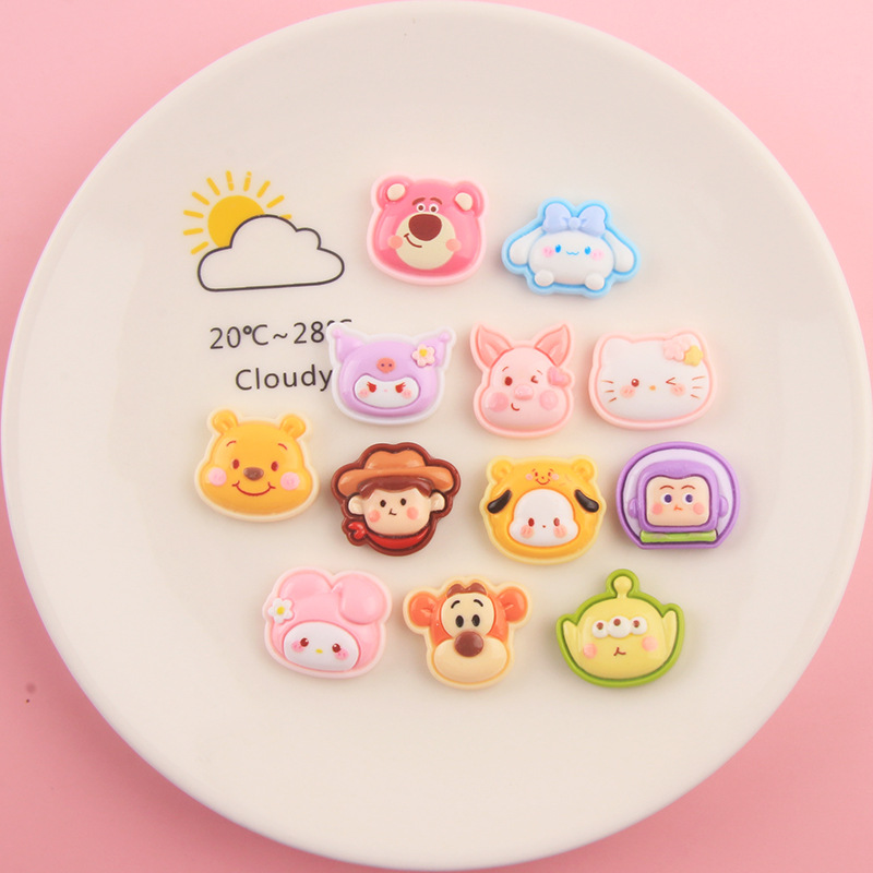 Hot Colorful Cowboy Cartoon New Resin Diy Jewelry Cream Glue Accessories Mobile Phone Case Material Package Wholesale Specification drawing