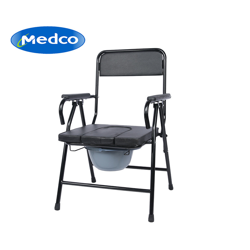 Special export supply of foldable stainless steel toilet chairs, large load-bearing auxiliary stools, and mobile toilets for the elderly and the disabled