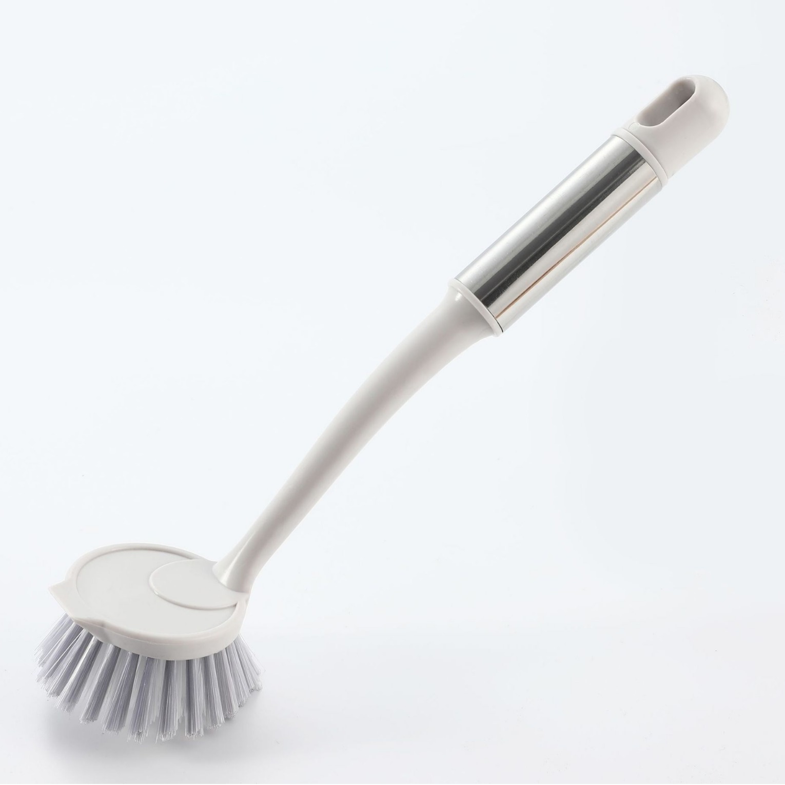 Kitchen long handle wash pot brush wash dish cleaning brush household large stainless steel wire ball wash pot brush pot utensil 0876 full figure