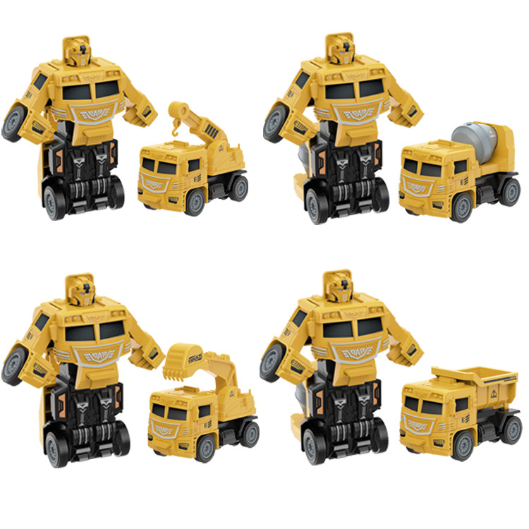 Collision deformation robot simulation inertial engineering toys, excavators, cranes, mixer trucks, children's gifts Item Picture