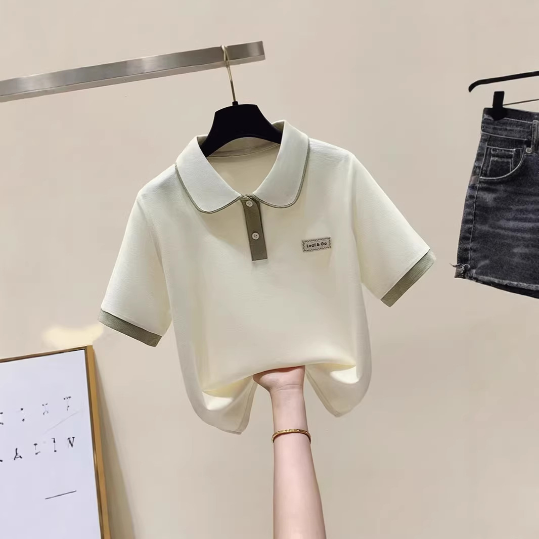Factory wholesale of girls' summer short-sleeved, stylish and fashionable children's POLO shirts, summer T-shirts and teenagers' casual tops