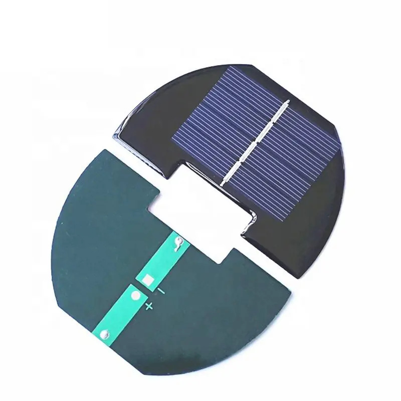Epoxy 0.33W Circular Irregular Small Solar Panel Drops Glue Photovoltaic Polycrystalline Silicon Folded Panel Item Picture